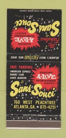Matchbook Cover - Sans Souci Atlanta GA 30 Strike