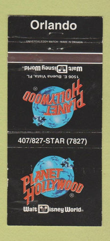 Matchbook Cover - Planet Hollywood Orlando FL Disney World WEAR 30 Strike