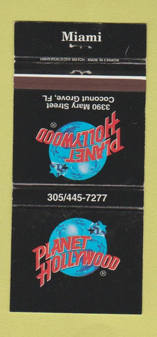 Matchbook Cover - Planet Hollywood Miami FL 30 Strike