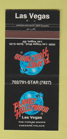 Matchbook Cover - Planet Hollywood Las Vegas NV 30 Strike