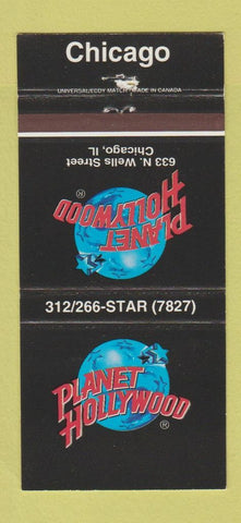 Matchbook Cover - Planet Hollywood Chicago IL 30 Strike