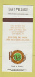 Matchbook Cover - Penang Malaysian Restaurant New York City 30 Strike