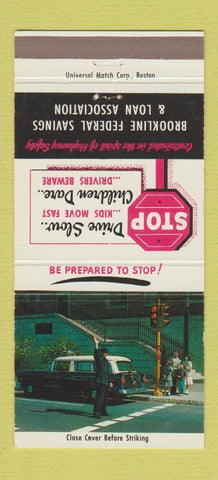 Matchbook Cover - Brookline Federal Savings MA 30 Strike
