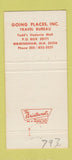 Matchbook Cover - Going Places Travel Agency Birmingham AL 30 Strike