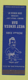 Matchbook Cover - West Seneca Bar Buffalo NY Bruno Wild Cat Luczak Wrestler