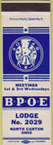 Matchbook Cover - Matchbook Cover Elks Club North Canton OH