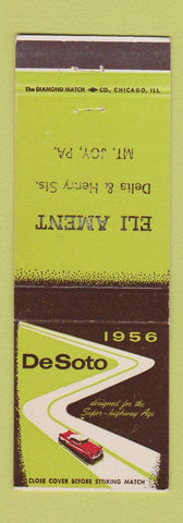 Matchbook Cover - 1956 DeSoto Eli Ament Mount Joy PA