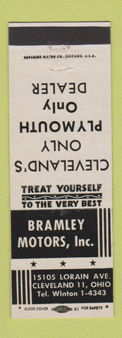 Matchbook Cover - Gramley Plymouth Cleveland OH