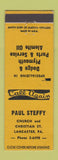 Matchbook Cover - Paul Steffy Lancaster PA Dodge Plymouth Alemite Oil