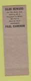 Matchbook Cover - Paul Cameron Dodge Plymouth St Louis MO