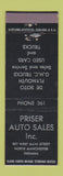 Matchbook Cover - Priser Auto DeSoto Plymouth GMC Trucks North Manchester IN