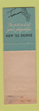 Matchbook Cover - Pauley Bros Dodge 1955 Plymouth Shelton WA
