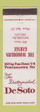 Matchbook Cover - DeSoto Woodburn OR