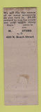 Matchbook Cover - DeSoto Plymouth M&F Motors Daytona Beach FL WEAR