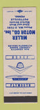 Matchbook Cover - Miller Motors Dodge Plymouth Pottsville PA