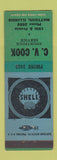 Matchbook Cover - CV Cook Shell oil gas Mattoon IL