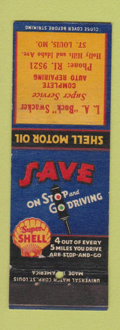 Matchbook Cover - Shell oil gas LA Buck Swacker St Louis MO