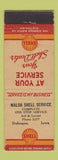 Matchbook Cover - Walsh Shell oil gas Dubuque IA low phone # WEAR