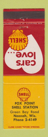 Matchbook Cover - Fox Point Shell oil gas Neenah WI