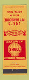 Matchbook Cover - Joe's Pit BBQ Shell oil gas Dover TN low phone #