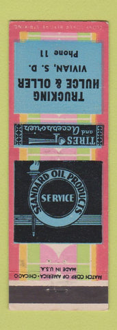 Matchbook Cover - Standard oil gas Trucking Hulce Oller Vivian SD low phone #
