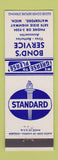 Matchbook Cover - Standard oil gas Bond's Waterford MI