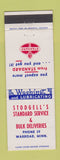 Matchbook Cover - Stodgell's Standard oil gas Warroad MN low phone #