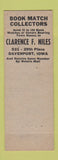 Matchbook Cover - Lynn Ward Standard oil gas Davenport IA