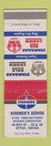 Matchbook Cover - Kerkhoue's Standard oil gas Attica IN WEAR