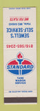Matchbook Cover - Standard oil gas Sewell's Hale MO