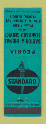 Matchbook Cover - Standard oil gas Barton Thomas Peoria IL