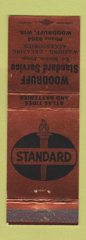 Matchbook Cover - Woodruff Standard oil gas Woodruff WI