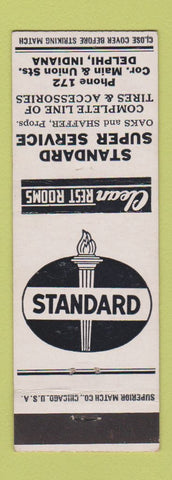 Matchbook Cover - Standard oil gas Delphi IN low phone #