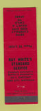 Matchbook Cover - Ray White's Standard oil gas Reed City MI