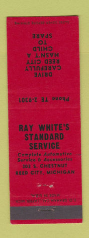 Matchbook Cover - Ray White's Standard oil gas Reed City MI