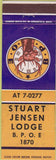 Matchbook Cover - Matchbook Cover Elks Club Stuart FL WEAR