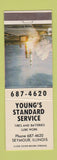 Matchbook Cover - Young's Standard oil gas Seymour IL
