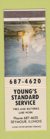 Matchbook Cover - Young's Standard oil gas Seymour IL