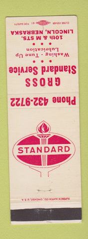 Matchbook Cover - Gross Standard oil gas Lincoln NE