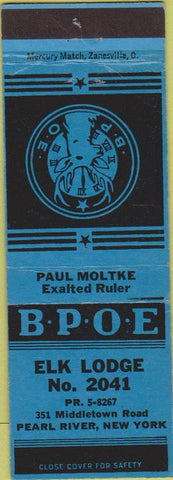 Matchbook Cover - Matchbook Cover Elks Club Pearl River NY