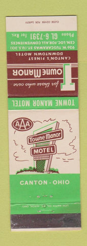 Matchbook Cover - Towne Manor Canton OH