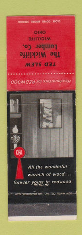 Matchbook Cover - Ted Slew Wickliffe Lumber OH WEAR