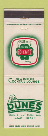 Matchbook Cover - Dunes Motel Miami Beach FL