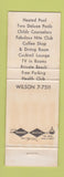 Matchbook Cover - Dunes Motel Miami Beach FL