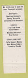 Matchbook Cover - Jackson County Bank Ravenswood WV