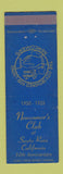 Matchbook Cover - Newcomer's Club of Santa Rosa CA 1955