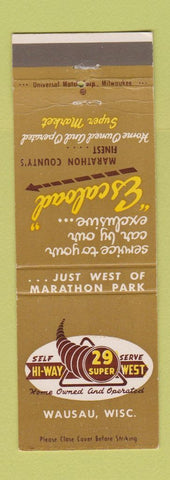Matchbook Cover - 29 Super Grocery Wausau WI
