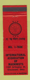 Matchbook Cover - International Association of Machinists Cincinnati OH