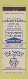 Matchbook Cover - Yates Hotel Syracuse NY