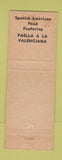 Matchbook Cover - Sevilla Restaurant New York City Greenwich Village WEAR